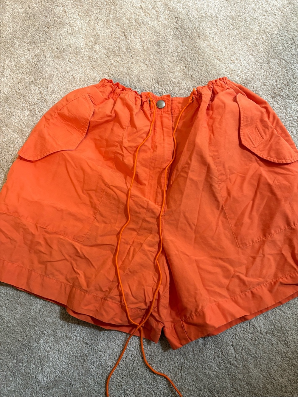 Ralph Lauren Bright Orange Drawstring Athletic Shorts